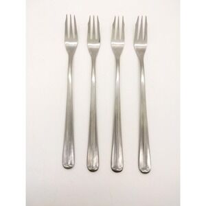 4 Supreme by Towle Liberty Bell Stainless Cocktail Seafood Pickle Forks Lobster